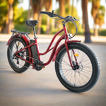 Costal Cruisers Fat Tire Step Thru 26x4 - 52v Beach Cruiser Electric Bike