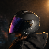 Motorcycle half Helmets Dual Lens Scooter Moto Helmet Casco village Riding