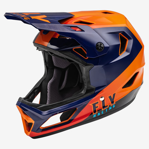 alien mens bike helmet Fly Racing Helmet Rayce Navy/Orange/Red / Medium