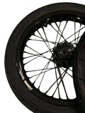 Surron Light Bee X / E-Ride Pro Supermoto Wheelset (Thick/Wide) - Chrome Silver / Gloss Black
