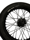 Surron Light Bee X / E-Ride Pro Supermoto Wheelset (Thick/Wide) - Chrome Silver / Gloss Black
