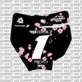 Cherry Blossom Number Plate Decal