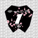 Cherry Blossom Number Plate Decal