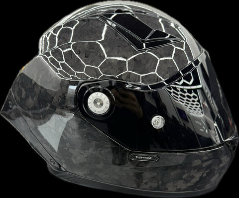 forged carbon fiber motorcycle helmet Cyril forged carbon helmet – Alien Rides