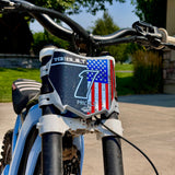 Stars & Stripes Full Color Number Plate Decal