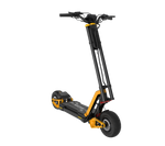 black and yellow inmotion rs electric unicycle closeup shot