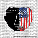 Stars & Stripes Full Color Number Plate Decal
