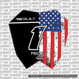 Stars & Stripes Full Color Number Plate Decal