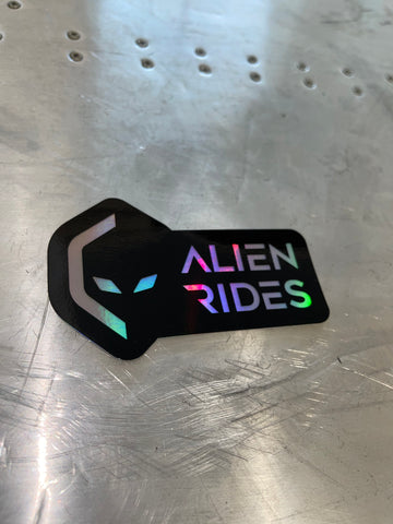 Alien Rides Reflective Stickers
