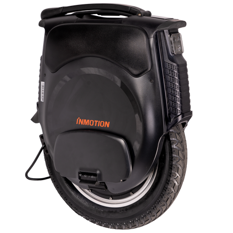 Inmotion V12 High-Speed Electric Unicycle black model with orange logo accent